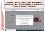 PREDIKSI PASSING GRADE SMPN & MTSN KOTA BANDUNG 2020 (MENGGUNAKAN SEBARAN DATA SISWA DITERIMA PPDB 2019)